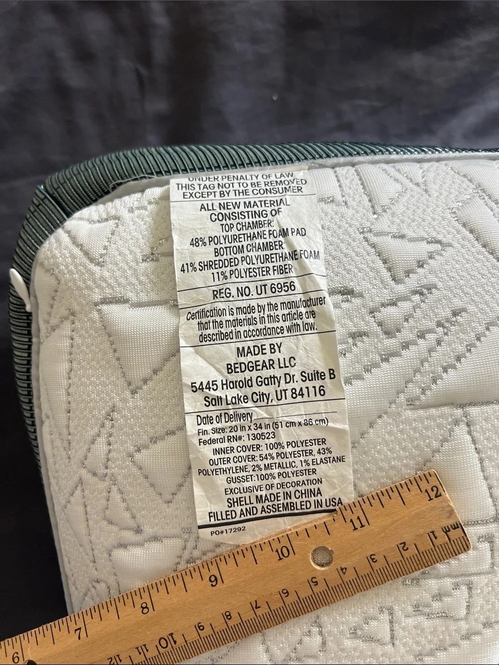 Bedgear storm performance pillow king size 2.0